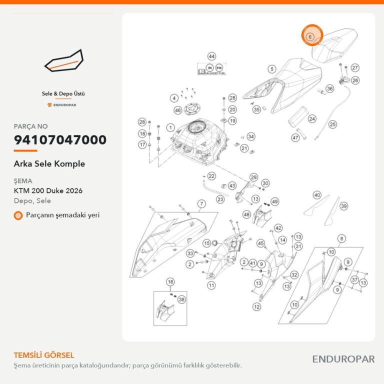 Arka Sele Komple 94107047000 parça şeması