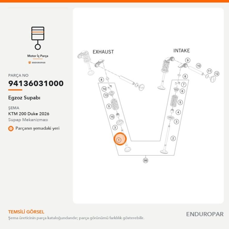 Egzoz Supabı 94136031000 parça şeması