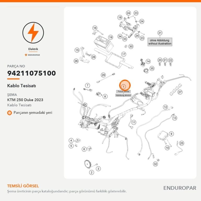 Kablo Tesisatı 94211075100 parça şeması