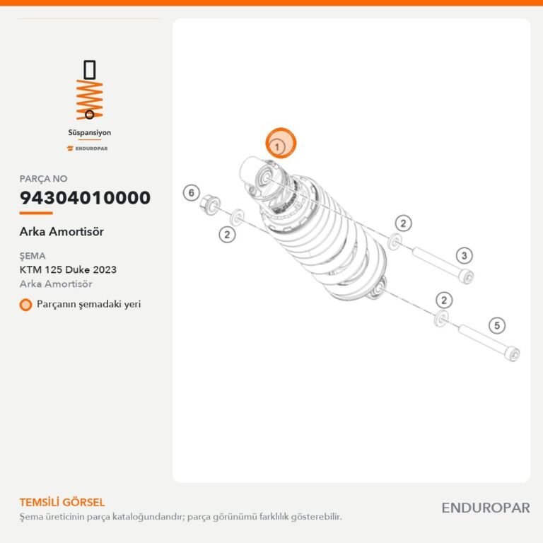 Arka Amortisör 94304010000 parça şeması