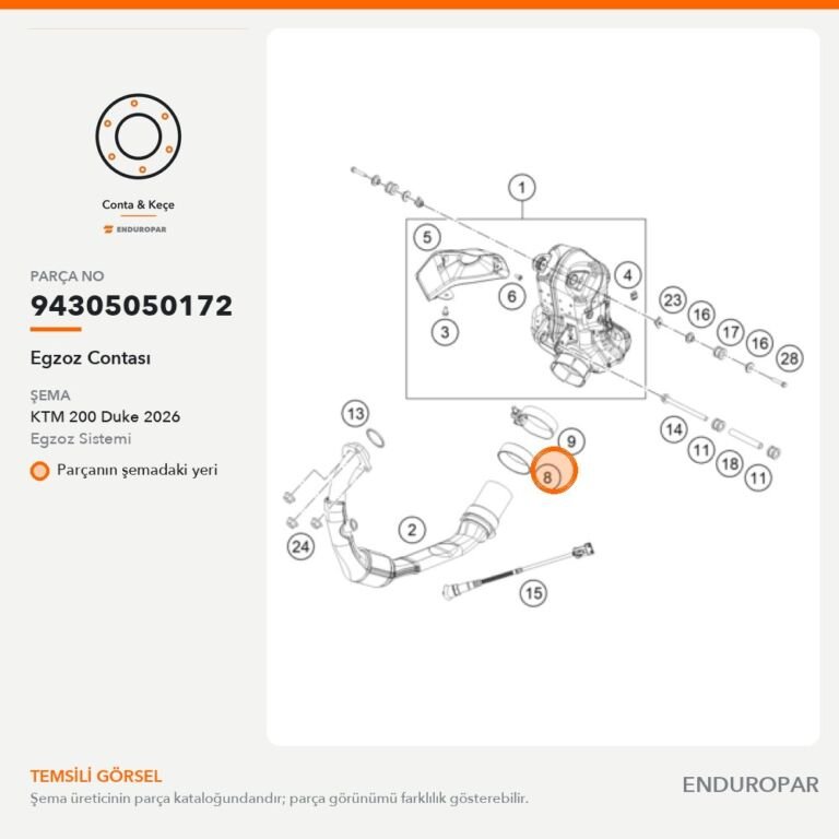 Egzoz Contası 94305050172 parça şeması