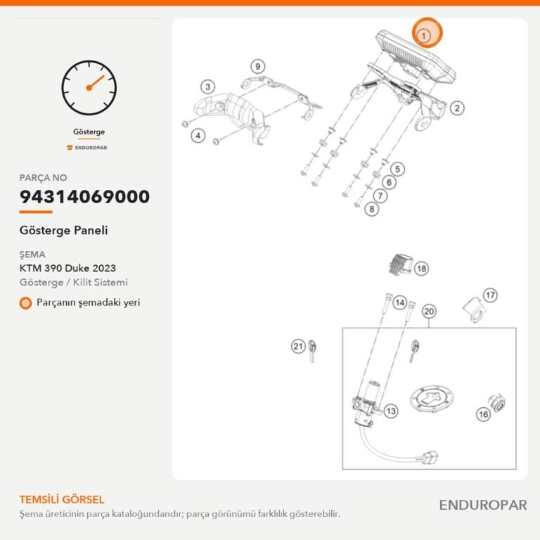 Gösterge Paneli 94314069000 parça şeması