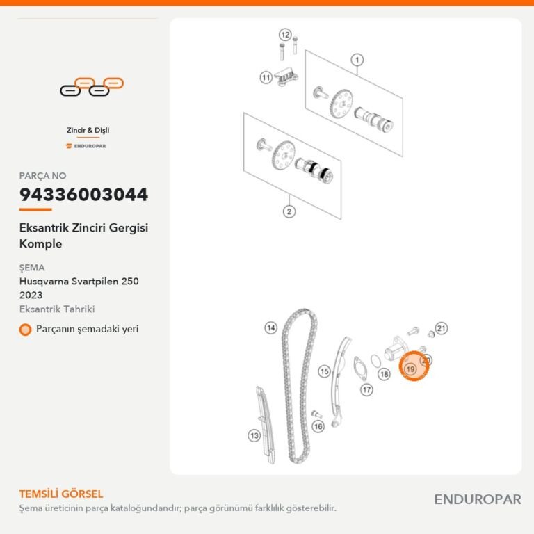 Eksantrik Zinciri Gergisi Komple 94336003044 parça şeması
