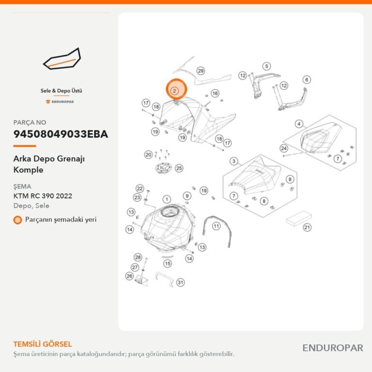 Arka Depo Grenajı Komple 94508049033EBA parça şeması
