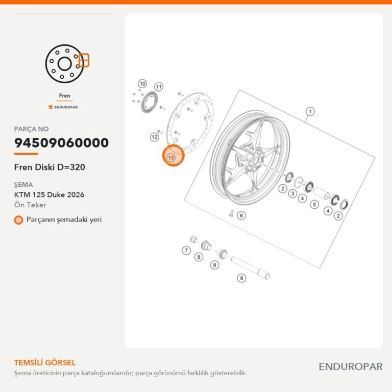 Fren Diski D=320 94509060000 parça şeması
