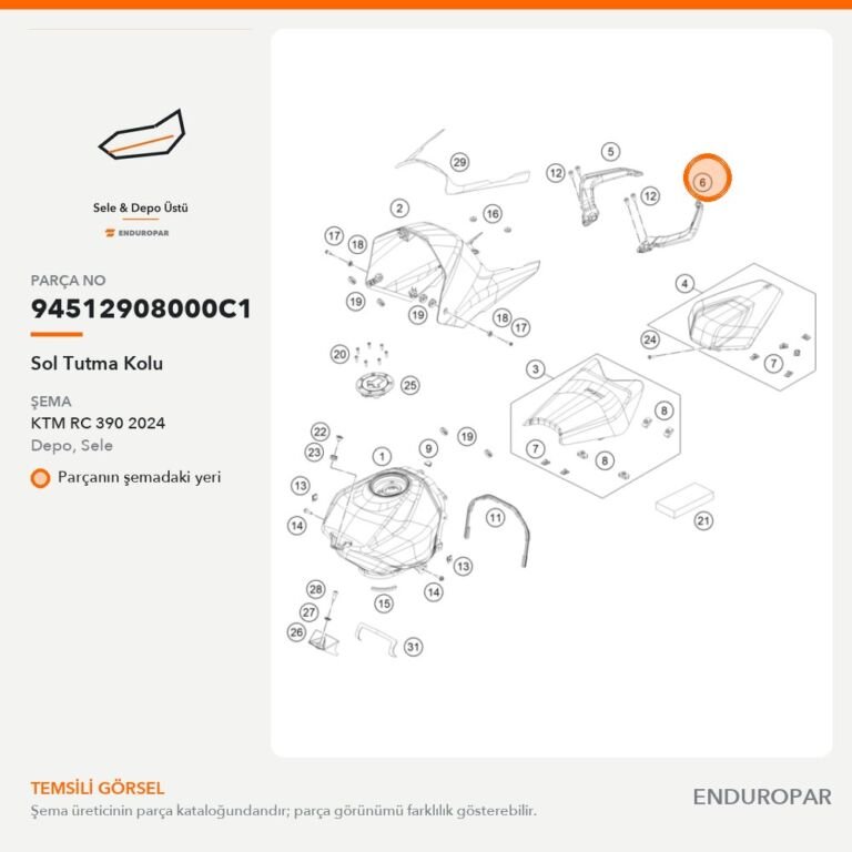 Sol Tutma Kolu 94512908000C1 parça şeması