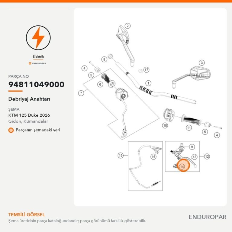 Debriyaj Anahtarı 94811049000 parça şeması