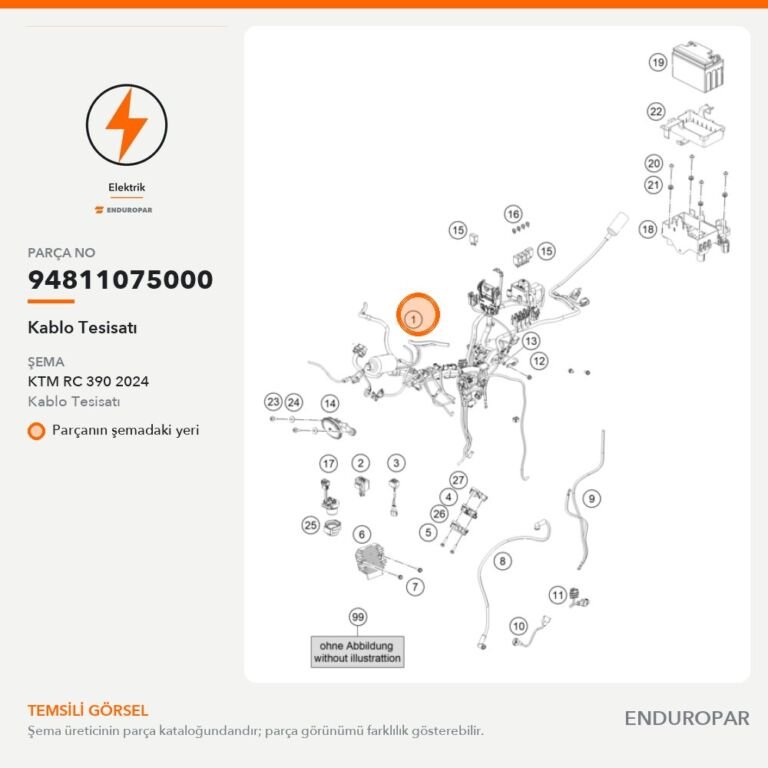 Kablo Tesisatı 94811075000 parça şeması