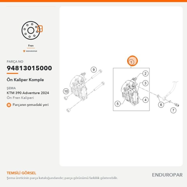 Ön Kaliper Komple 94813015000 parça şeması