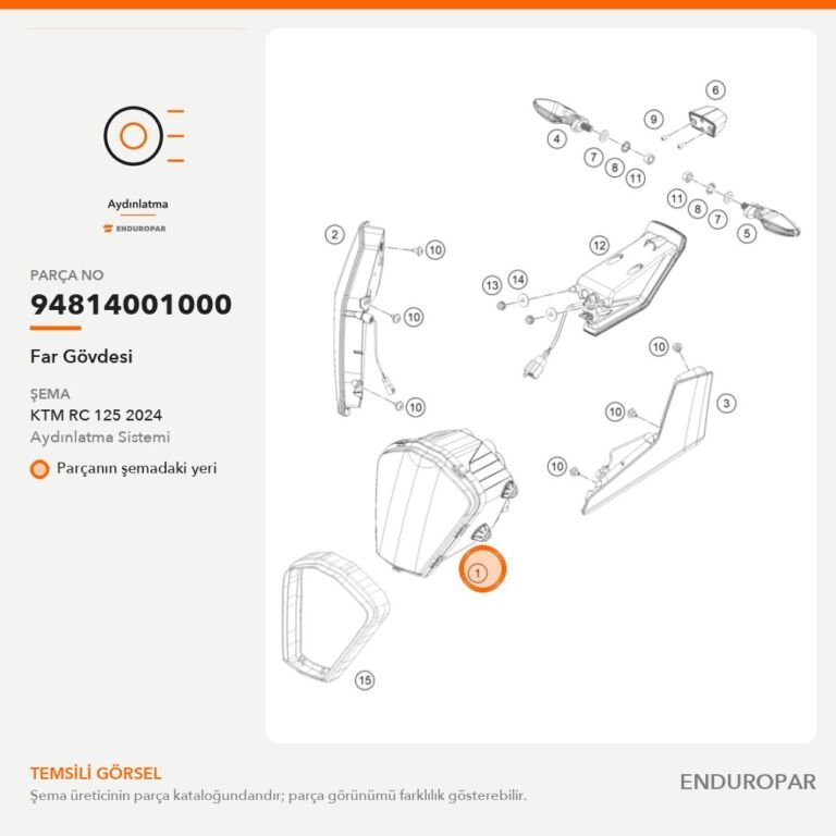 Far Gövdesi 94814001000 parça şeması