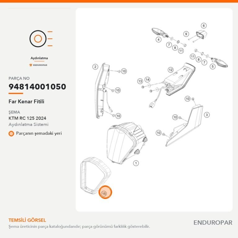 Far Kenar Fitili 94814001050 parça şeması