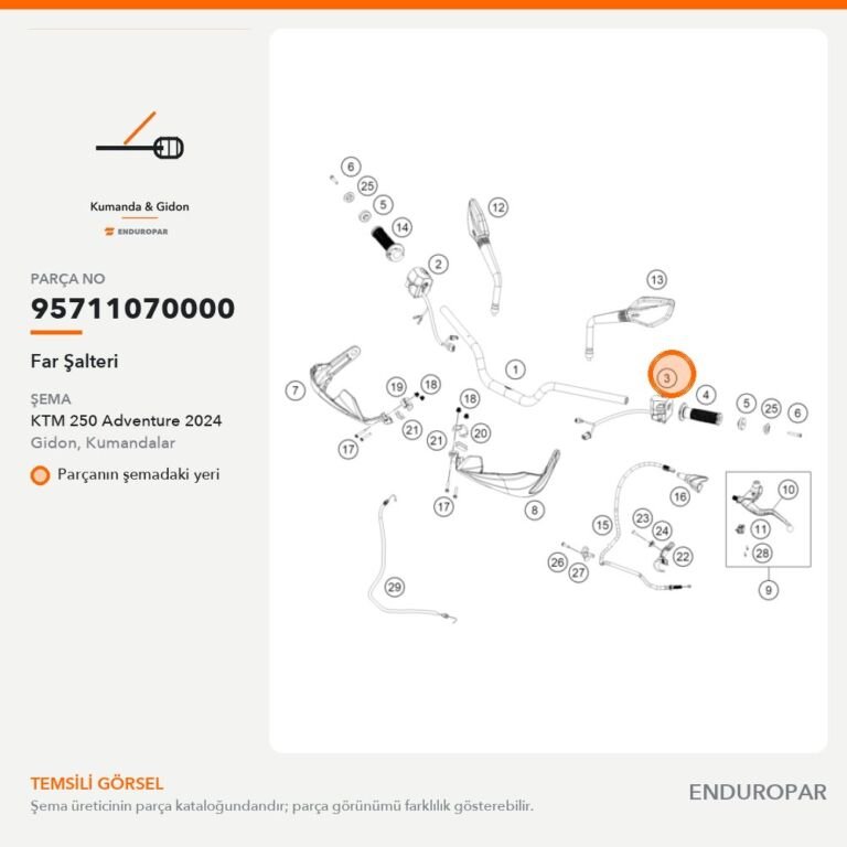 Far Şalteri 95711070000 parça şeması
