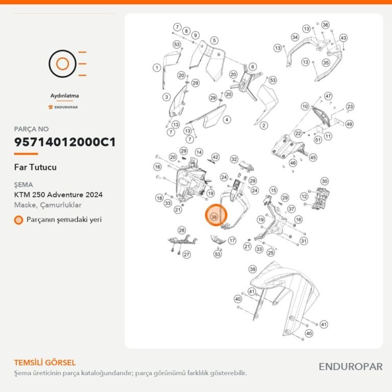 Far Tutucu 95714012000C1 parça şeması