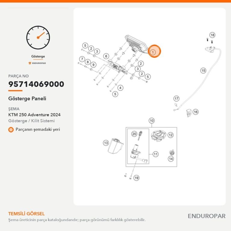 Gösterge Paneli 95714069000 parça şeması