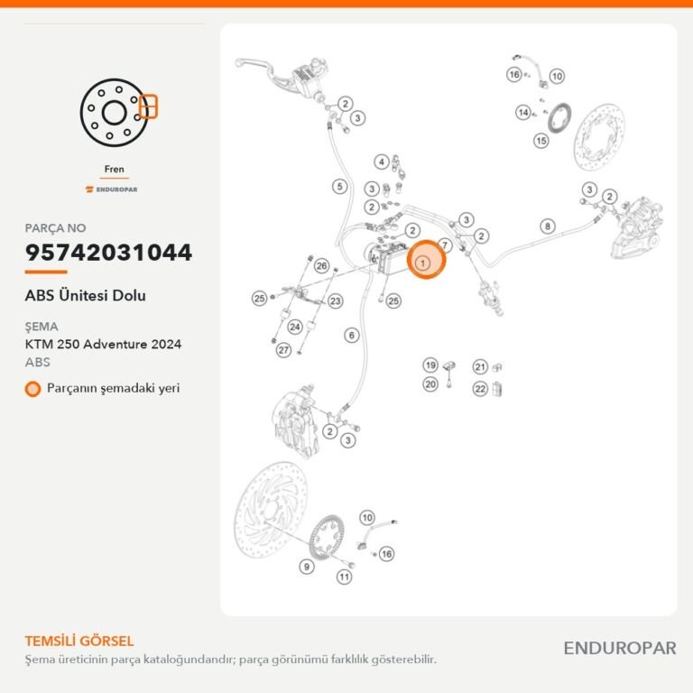 ABS Ünitesi Dolu 95742031044 parça şeması