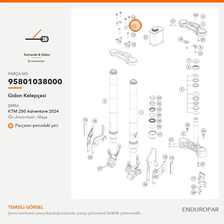 Gidon Kelepçesi 95801038000 parça şeması