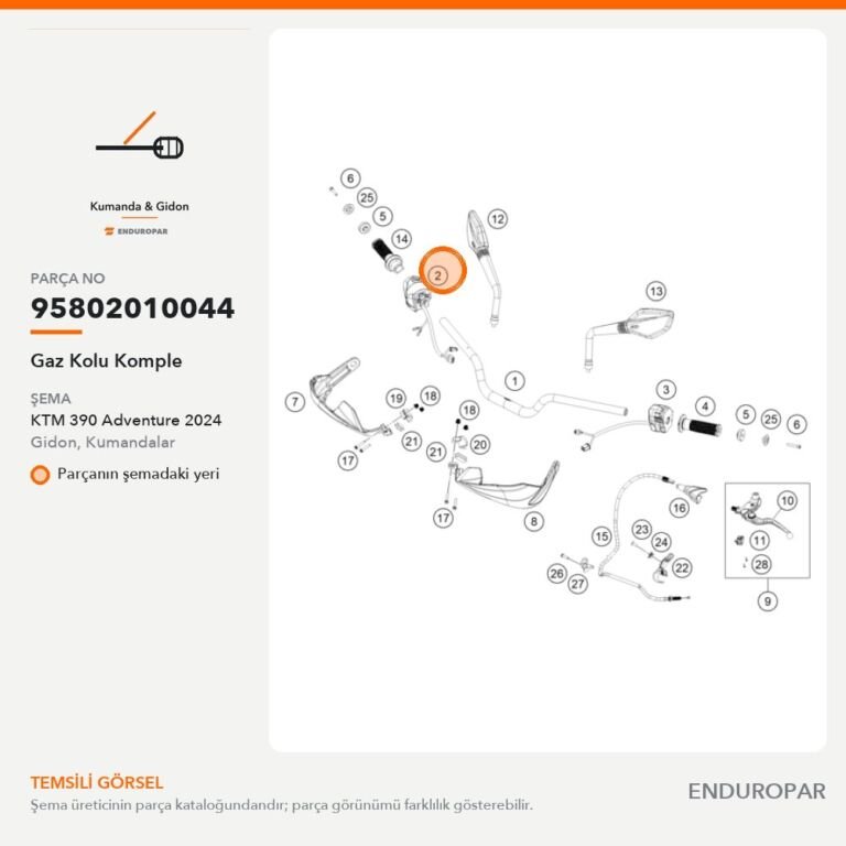 Gaz Kolu Komple 95802010044 parça şeması