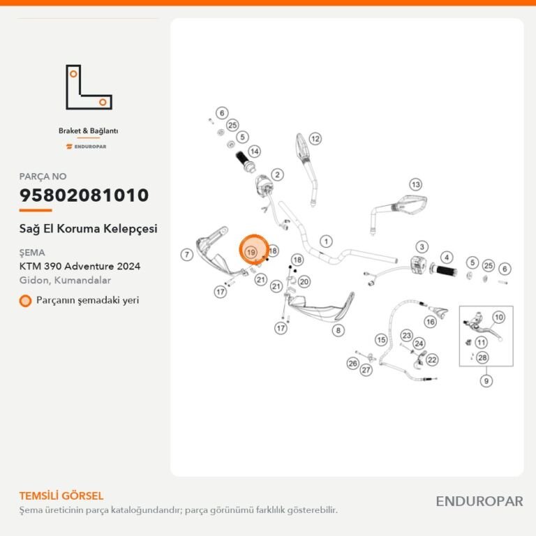 Sağ El Koruma Kelepçesi 95802081010 parça şeması