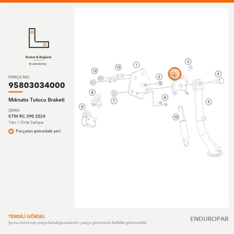 Mıknatıs Tutucu Braketi 95803034000 parça şeması