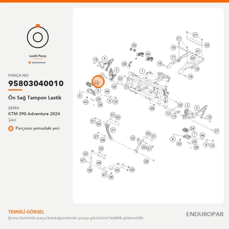 Ön Sağ Tampon Lastik 95803040010 parça şeması