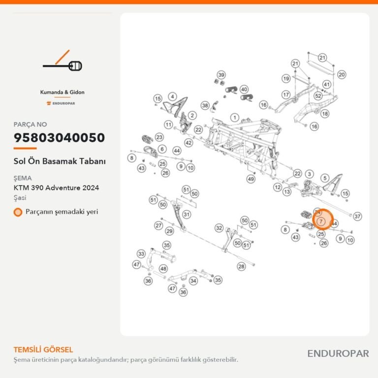 Sol Ön Basamak Tabanı 95803040050 parça şeması