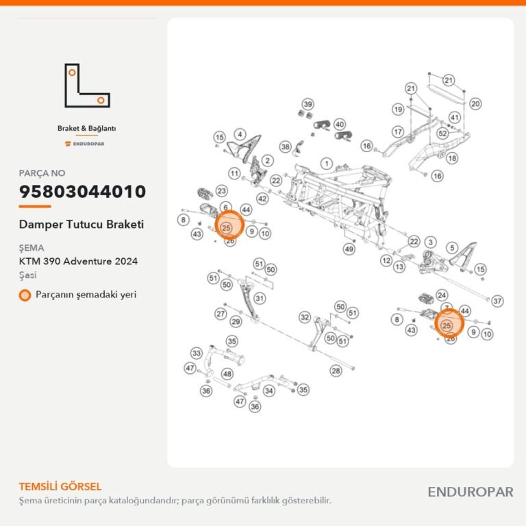 Damper Tutucu Braketi 95803044010 parça şeması