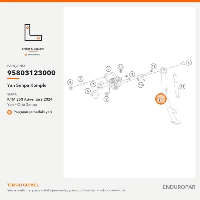 Yan Sehpa Komple 95803123000 parça şeması