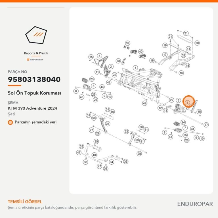 Sol Ön Topuk Koruması 95803138040 parça şeması