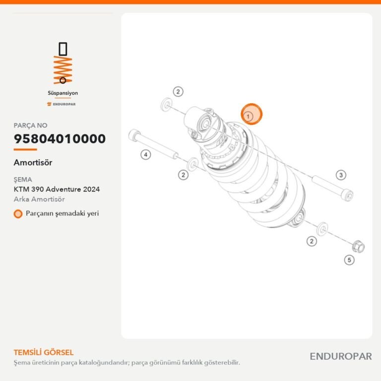 Amortisör 95804010000 parça şeması