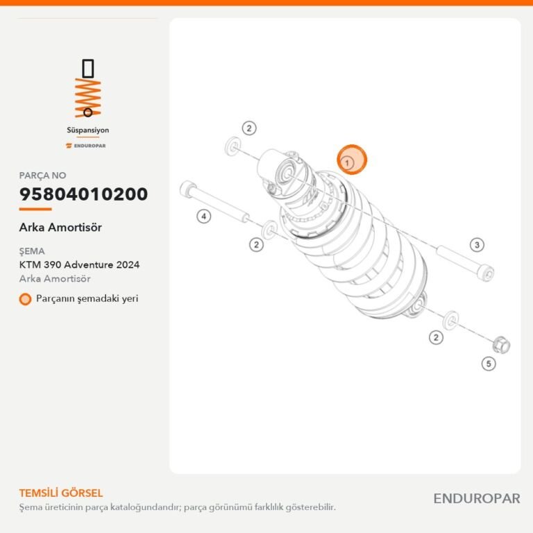 Arka Amortisör 95804010200 parça şeması