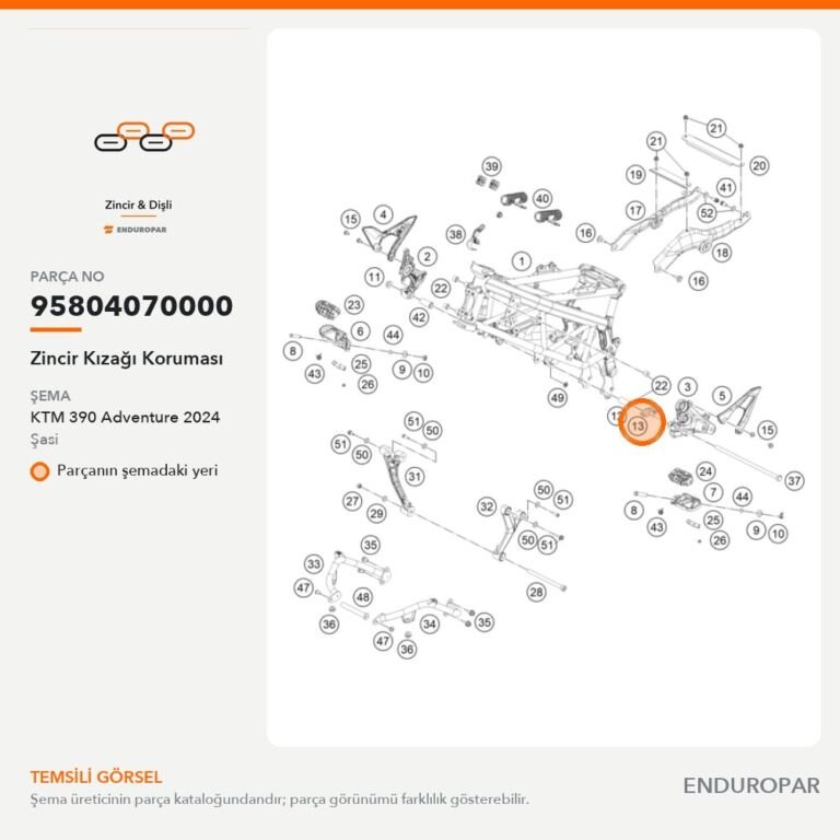 Zincir Kızağı Koruması 95804070000 parça şeması