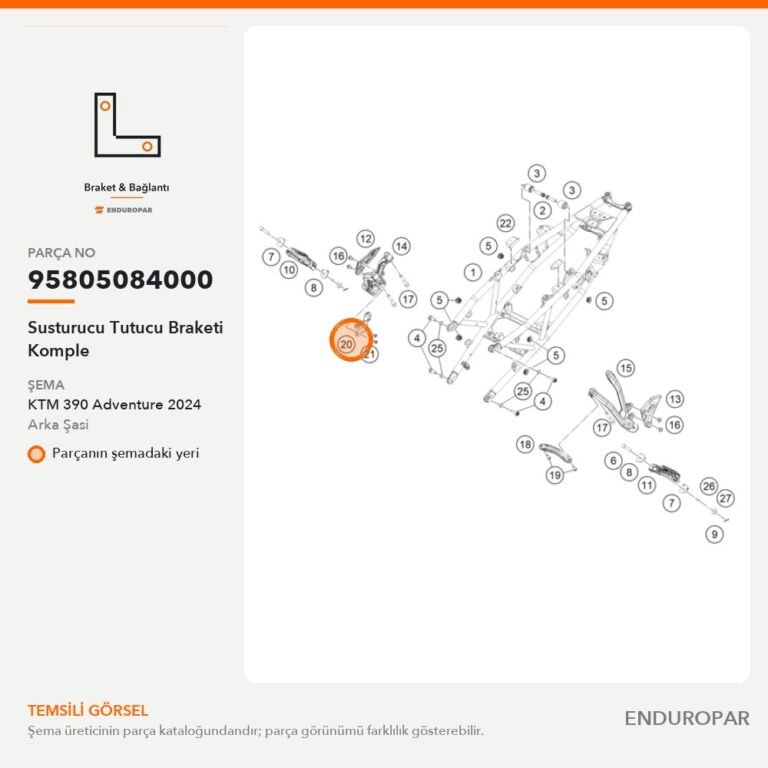 Susturucu Tutucu Braketi Komple 95805084000 parça şeması