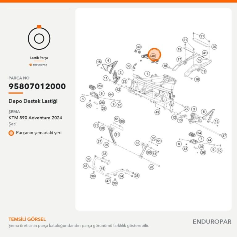 Depo Destek Lastiği 95807012000 parça şeması
