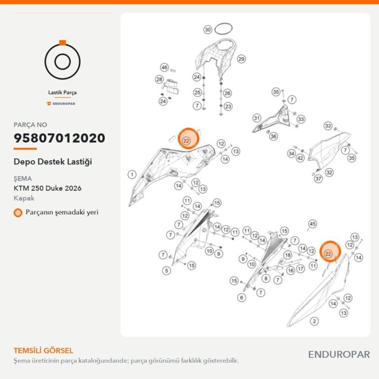 Depo Destek Lastiği 95807012020 parça şeması