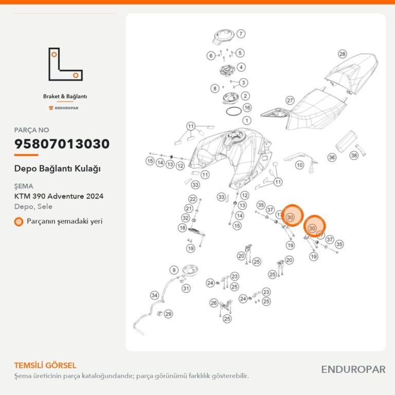Depo Bağlantı Kulağı 95807013030 parça şeması
