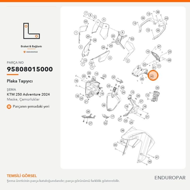 Plaka Taşıyıcı 95808015000 parça şeması