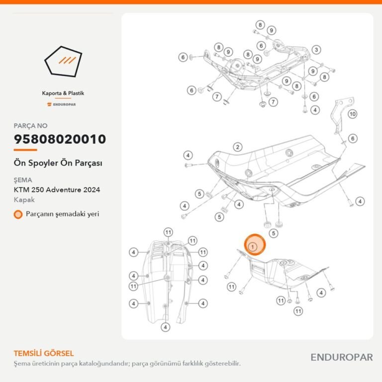 Ön Spoyler Ön Parçası 95808020010 parça şeması