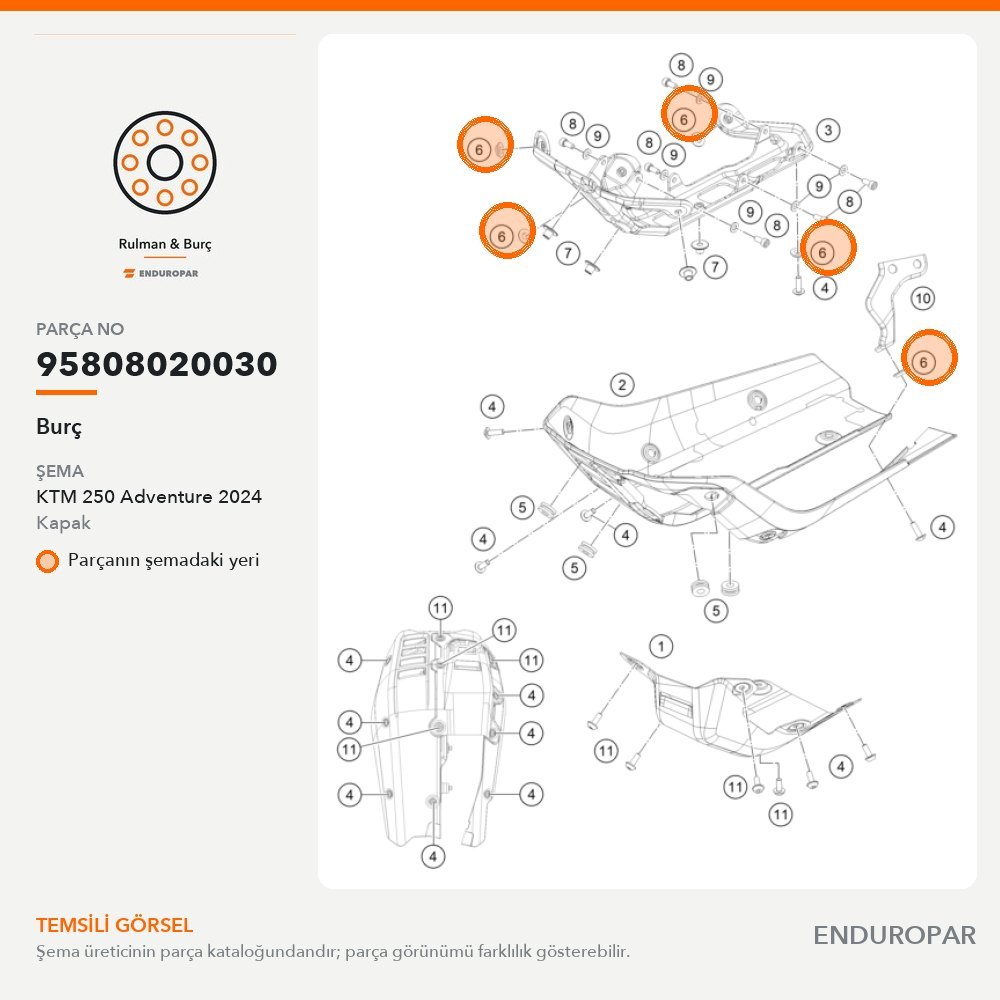 Burç 95808020030 parça şeması