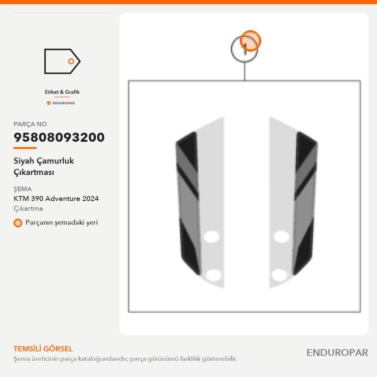 Siyah Çamurluk Çıkartması 95808093200 parça şeması