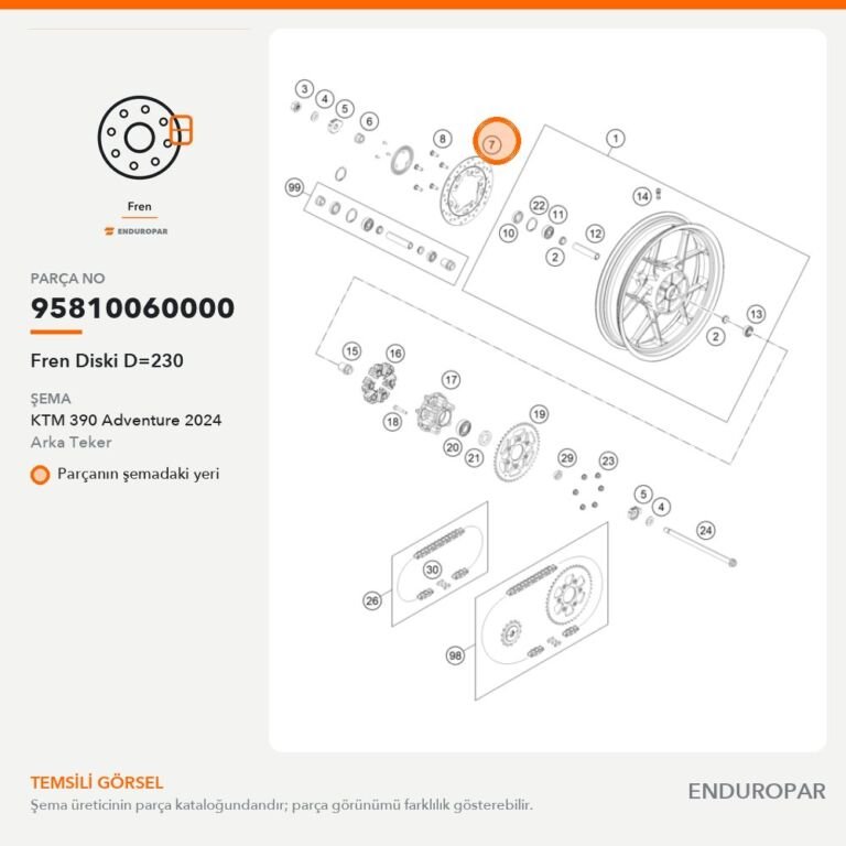 Fren Diski D=230 95810060000 parça şeması
