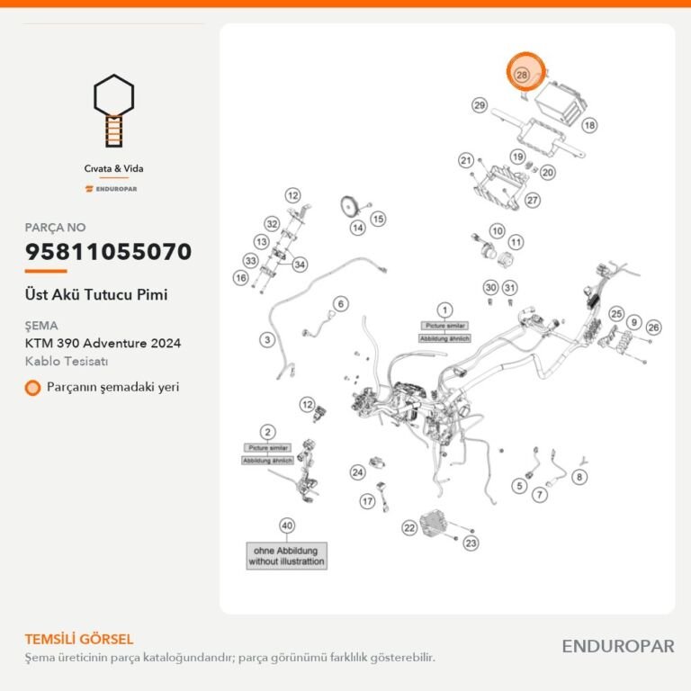Üst Akü Tutucu Pimi 95811055070 parça şeması