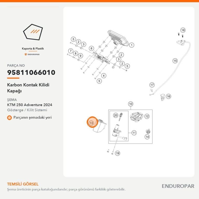 Karbon Kontak Kilidi Kapağı 95811066010 parça şeması