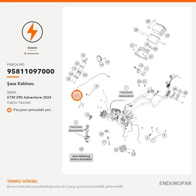 Şase Kablosu 95811097000 parça şeması