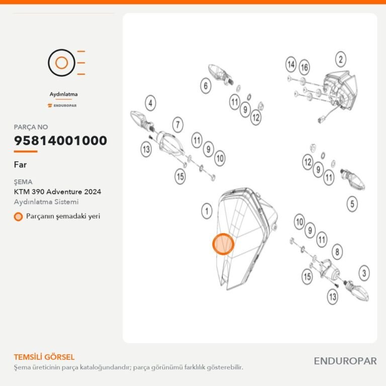 Far 95814001000 parça şeması