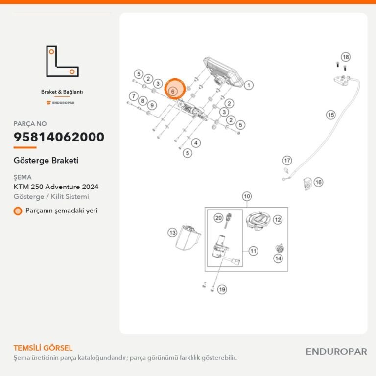 Gösterge Braketi 95814062000 parça şeması