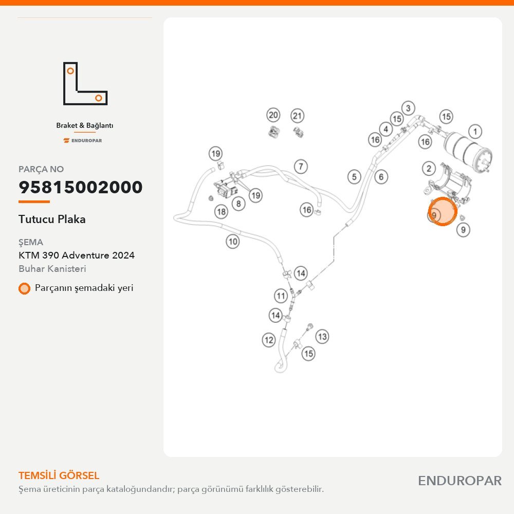 Tutucu Plaka 95815002000 parça şeması