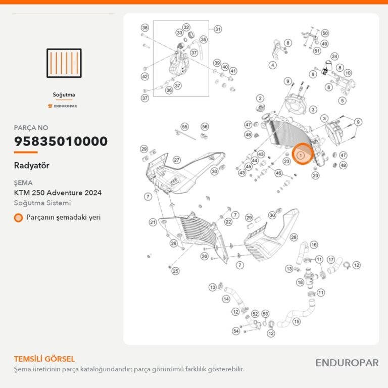 Radyatör 95835010000 parça şeması