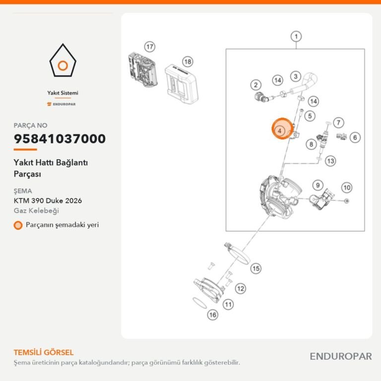 Yakıt Hattı Bağlantı Parçası 95841037000 parça şeması