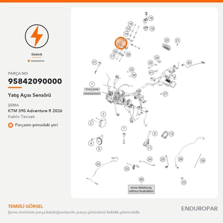 Yatış Açısı Sensörü 95842090000 parça şeması