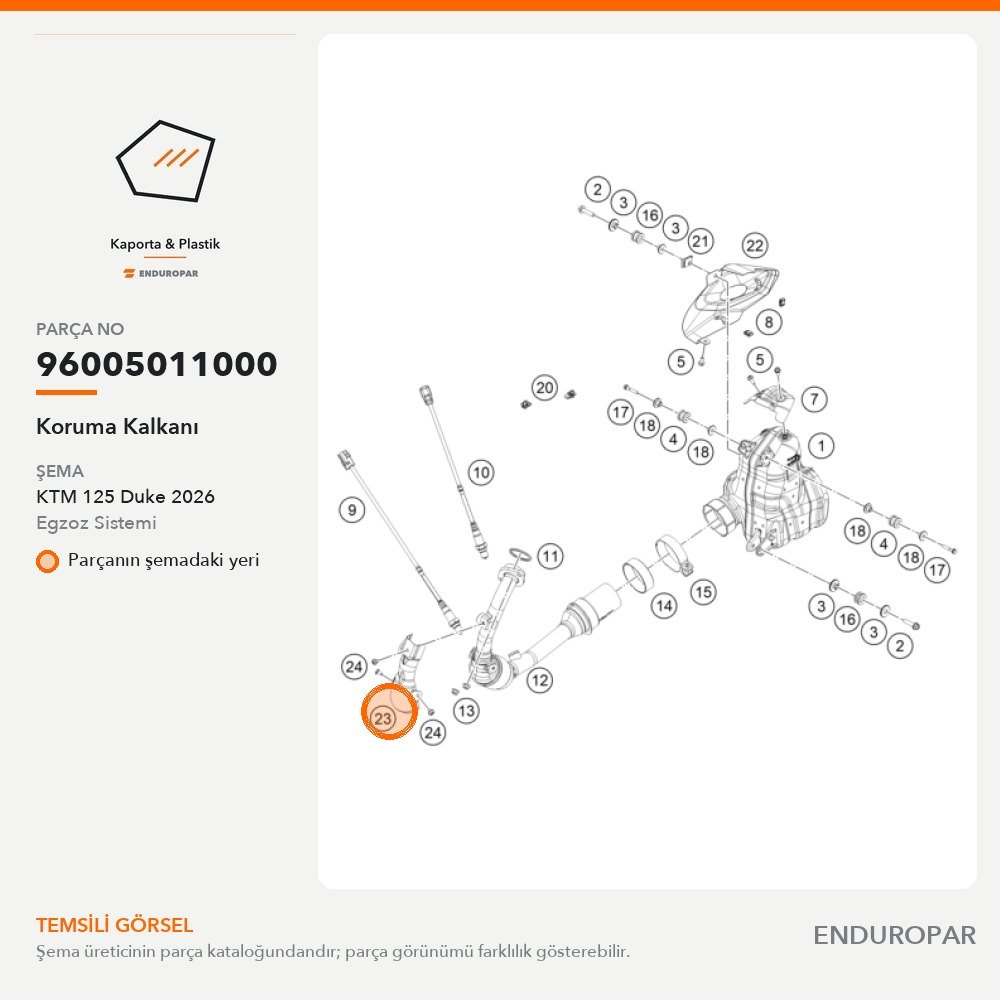 Koruma Kalkanı 96005011000 parça şeması